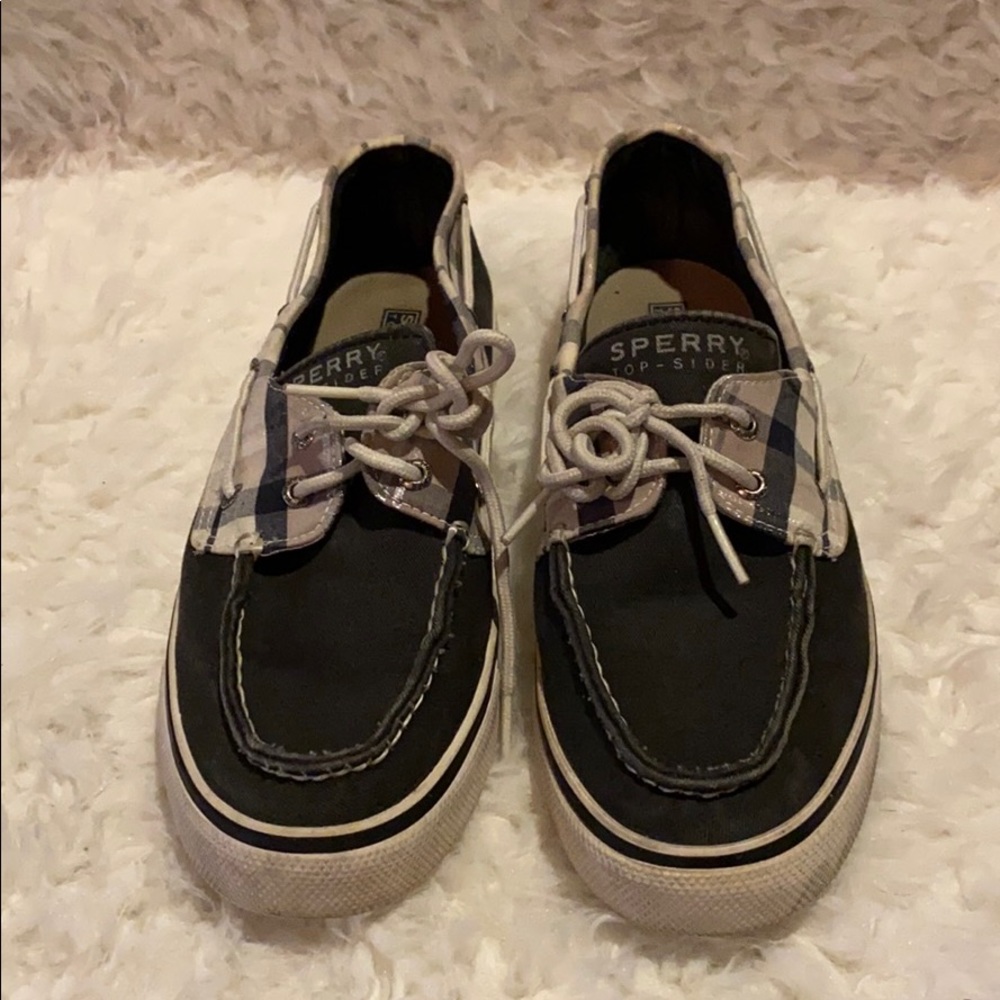 Navy blue Sperrys. Size 8 1/2